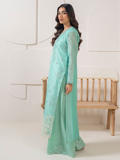 2 Piece Silk Suit-Embroidered (Pret)