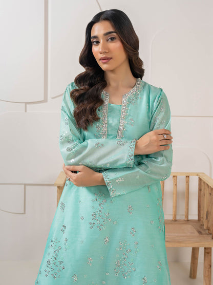 2 Piece Silk Suit-Embroidered (Pret)