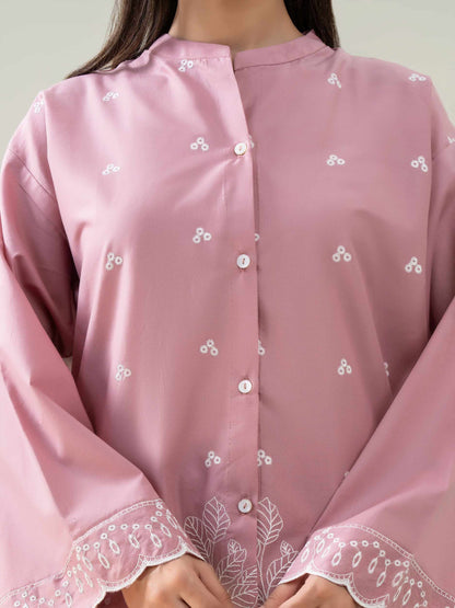 Cambric Co-Ord Set-Embroidered (Pret)