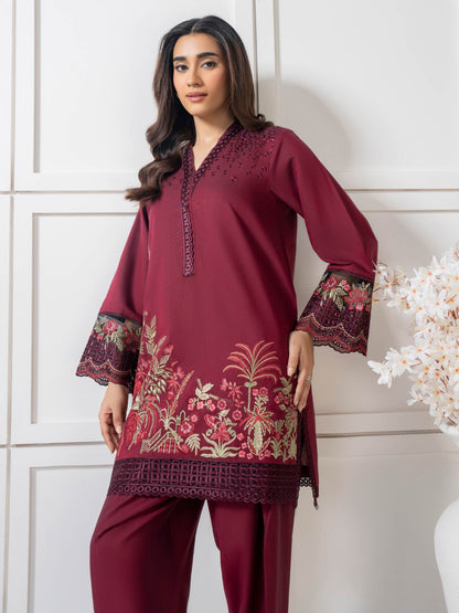 2 Piece Yarn Dyed Suit- Embroidered (Pret)