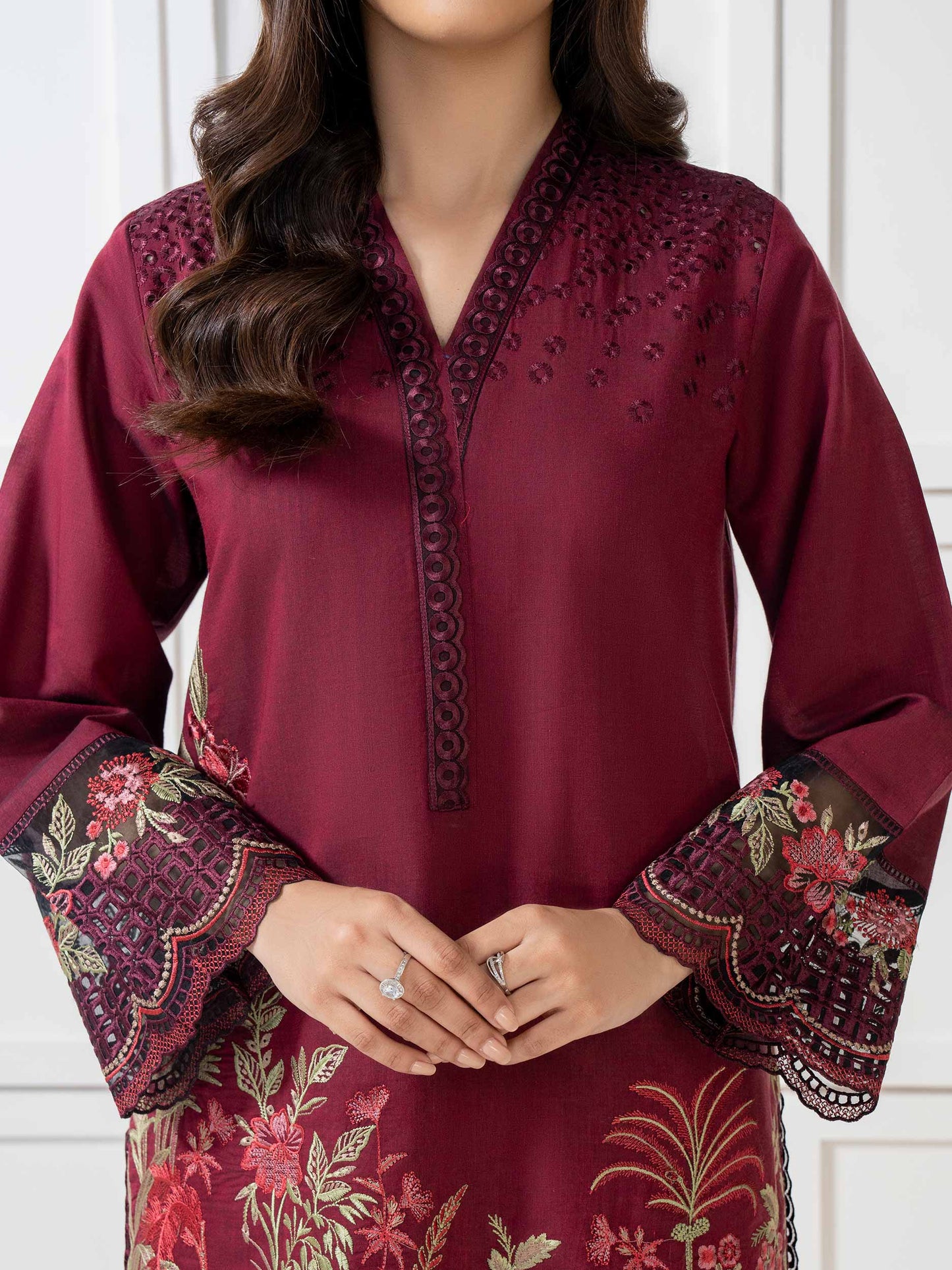 2 Piece Yarn Dyed Suit- Embroidered (Pret)