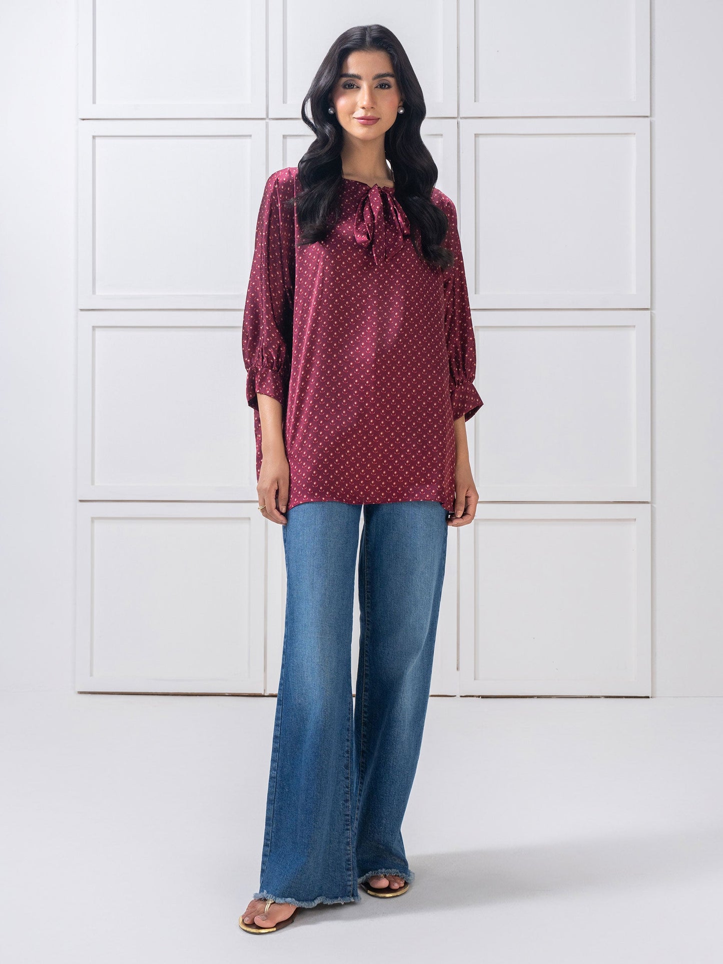 Printed Silk Top