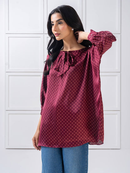 Printed Silk Top