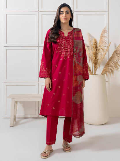 3 Piece Lawn Suit-Embroidered (Pret)