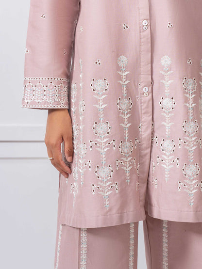 Lawn Co-Ord Set-Embroidered (Pret)