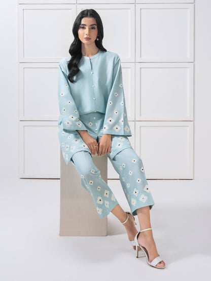 Lawn Co-Ord Set-Embroidered (Pret)