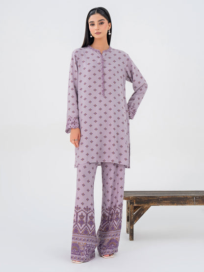 2 Piece Linen Suit-Embroidered (Pret)