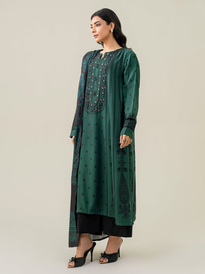 2 Piece Linen Suit-Embroidered (Pret)