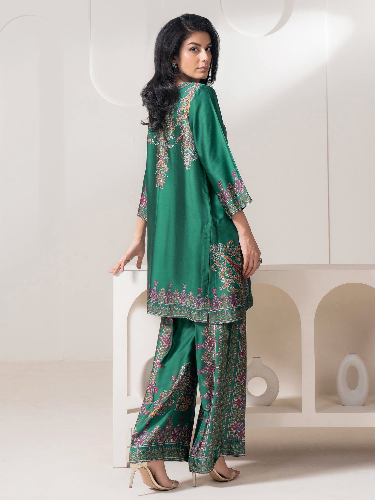 Silk Co-Ord Set-Printed (Pret)