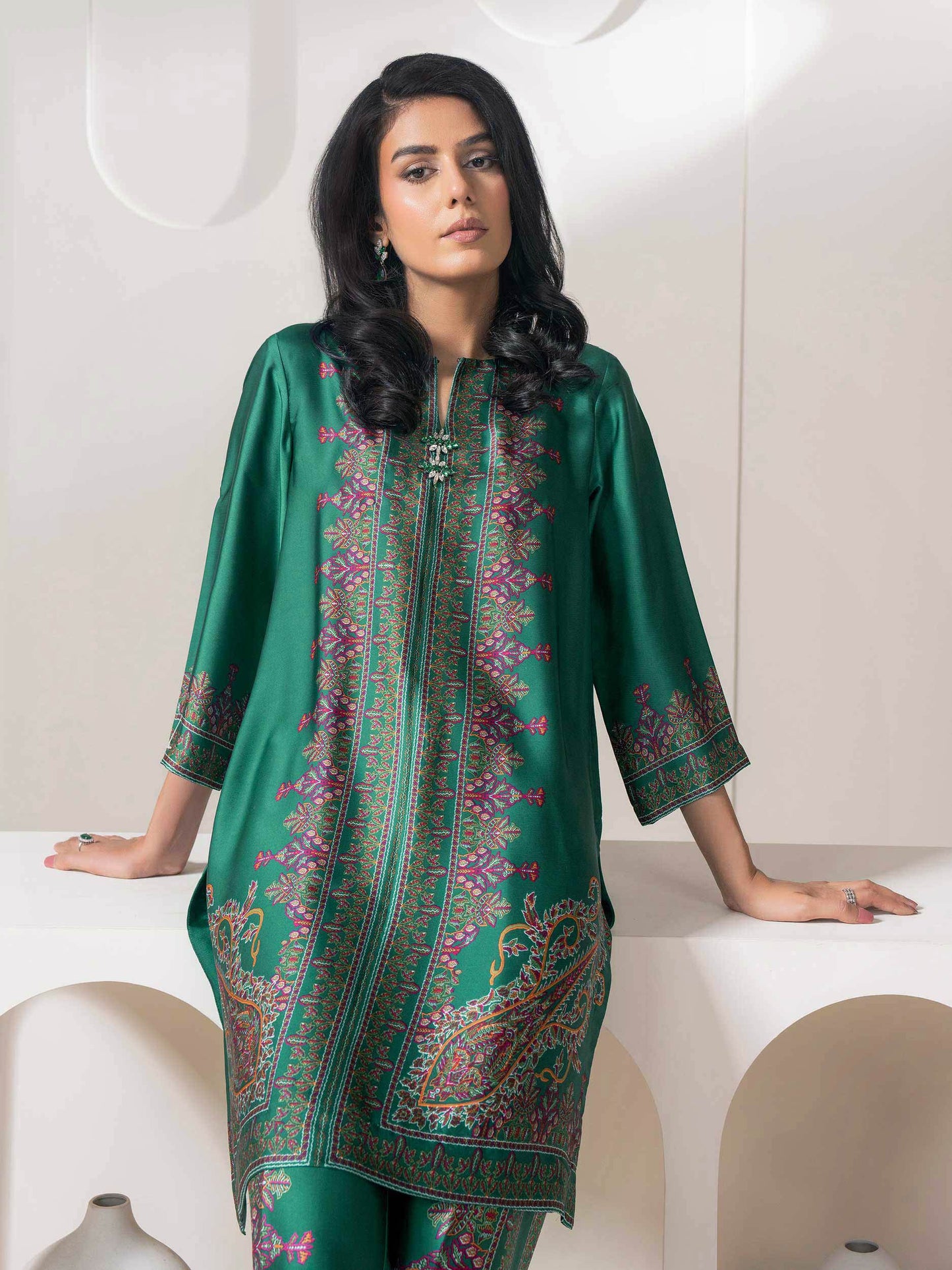 Silk Co-Ord Set-Printed (Pret)