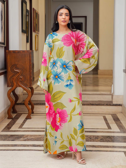 Silk Kaftan-Printed  (Pret)