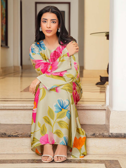 Silk Kaftan-Printed  (Pret)
