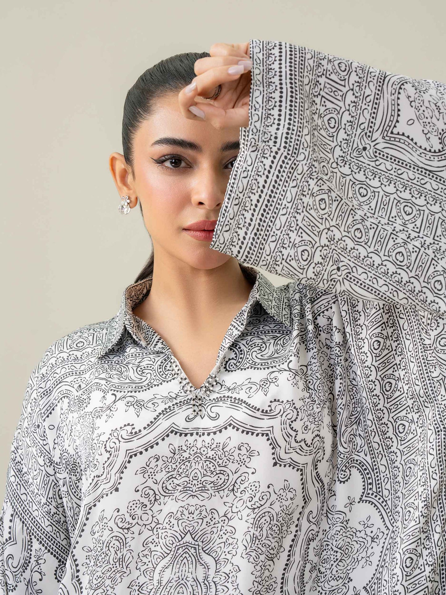 Silk Co-ord Set-Printed (Pret)
