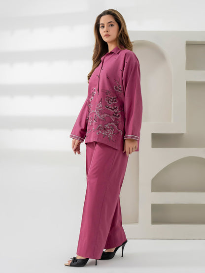 Khaddar Co-Ord Set-Embroidered (Pret)