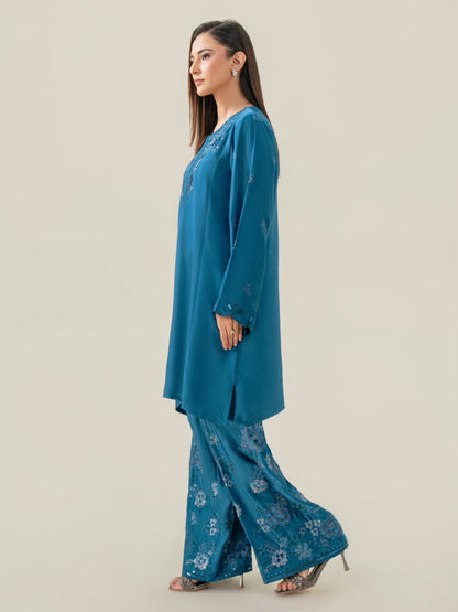 2 Piece Silk Suit-Embroidered (Pret)