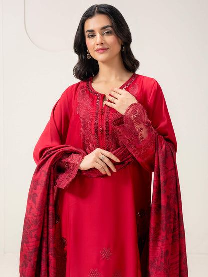 3 Piece Silk Suit-Embroidered (Pret)