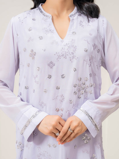 2 Piece Chiffon Suit-Embellished (Pret)
