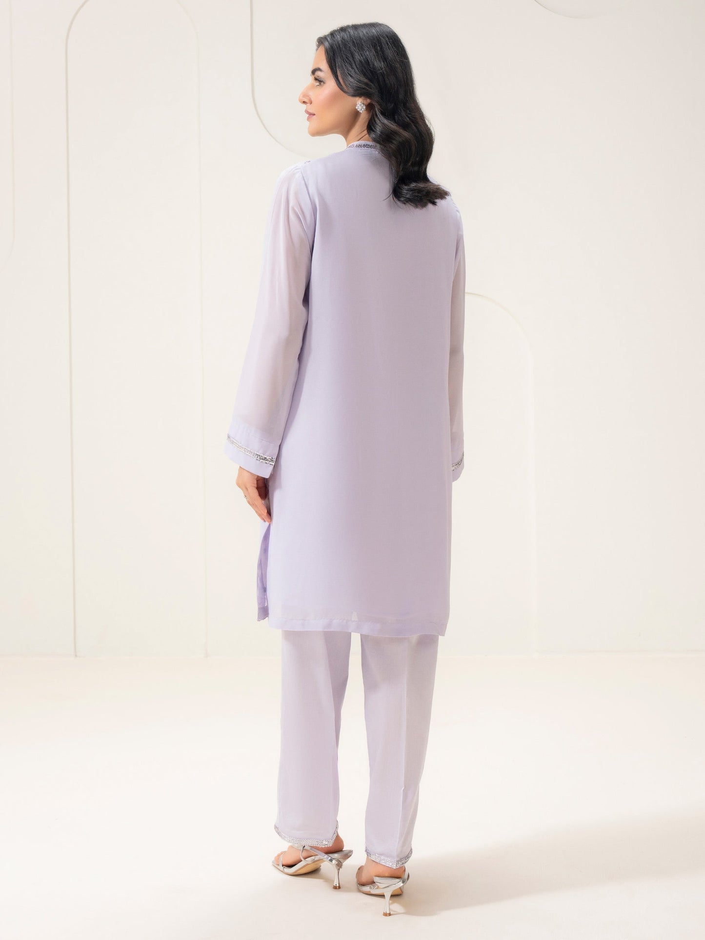 2 Piece Chiffon Suit-Embellished (Pret)