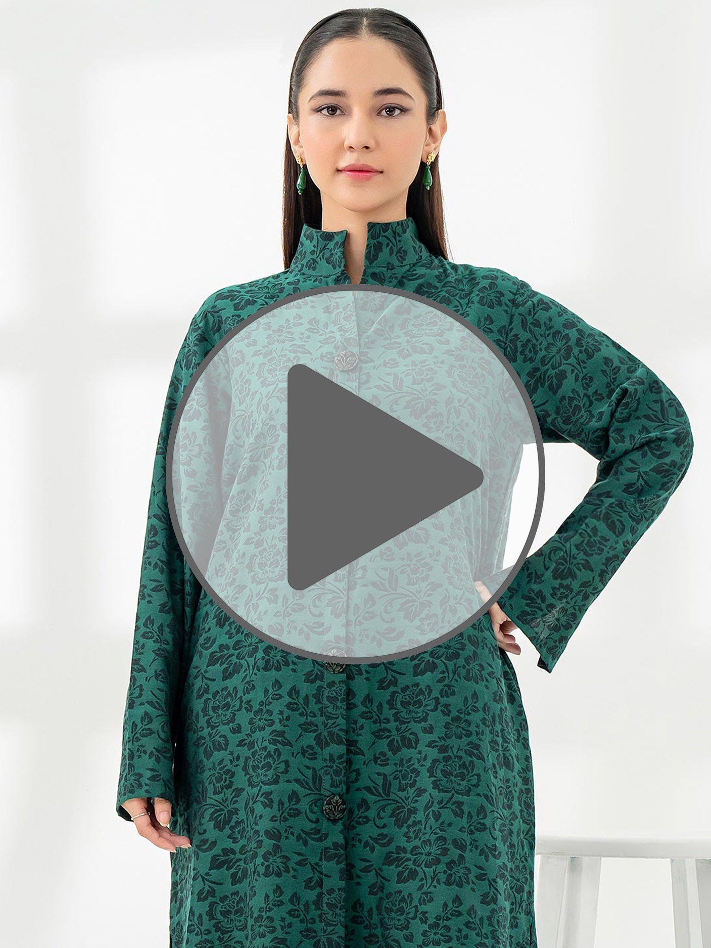 2 Piece Jacquard Suit-Embroidered (Pret)