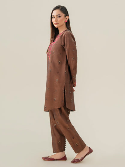 Jacquard Co-Ord Set-Embroidered (Pret)