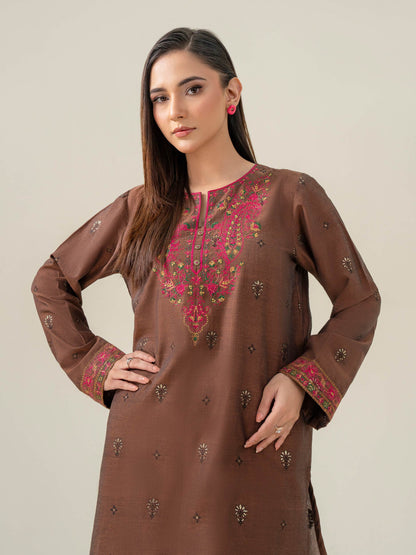 Jacquard Co-Ord Set-Embroidered (Pret)