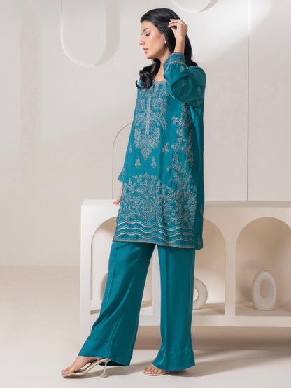 2 Piece Silk Suit-Embroidered (Pret)