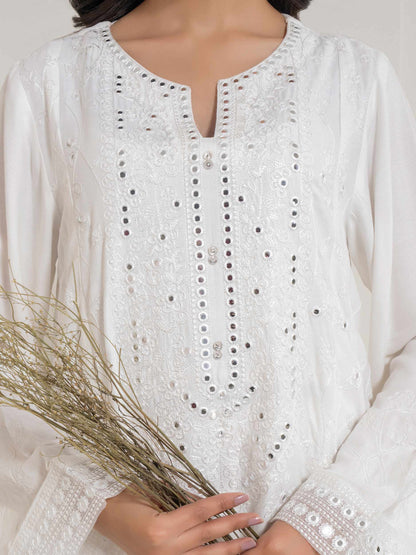 2 Piece Crepe Suit-Embroidered (Pret)