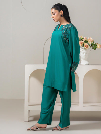 2 Piece Silk Suit-Embroidered (Pret)