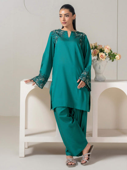 2 Piece Silk Suit-Embroidered (Pret)