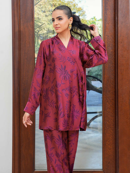 Silk Co-ord Set-Printed (Pret)