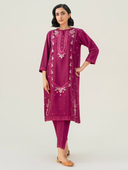 2 Piece Cambric Suit-Embroidered (Pret)
