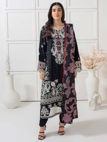 3 Piece Crepe Suit-Embroidered (Pret)