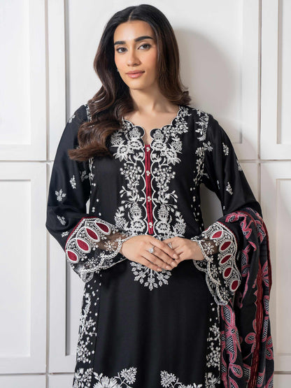3 Piece Crepe Suit-Embroidered (Pret)