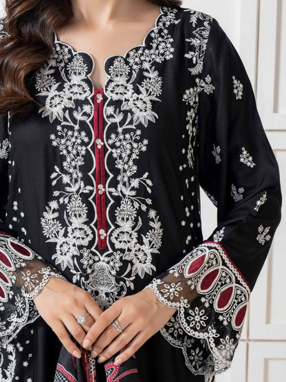 3 Piece Crepe Suit-Embroidered (Pret)