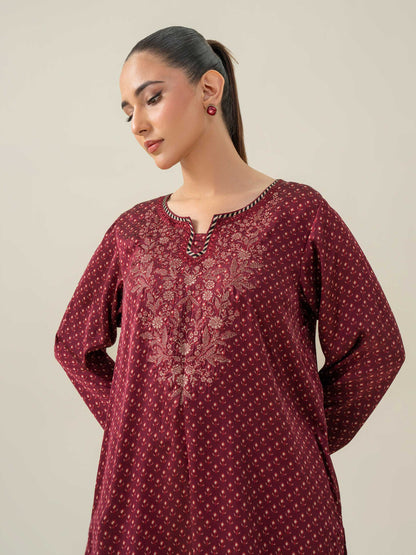 Embroidered Silk Top
