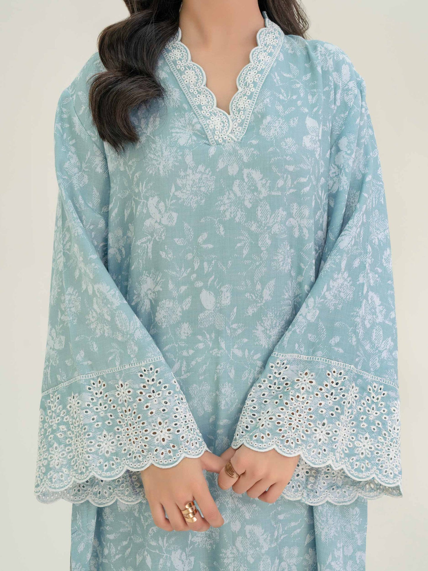 Jacquard Embroidered Shirt (Pret)