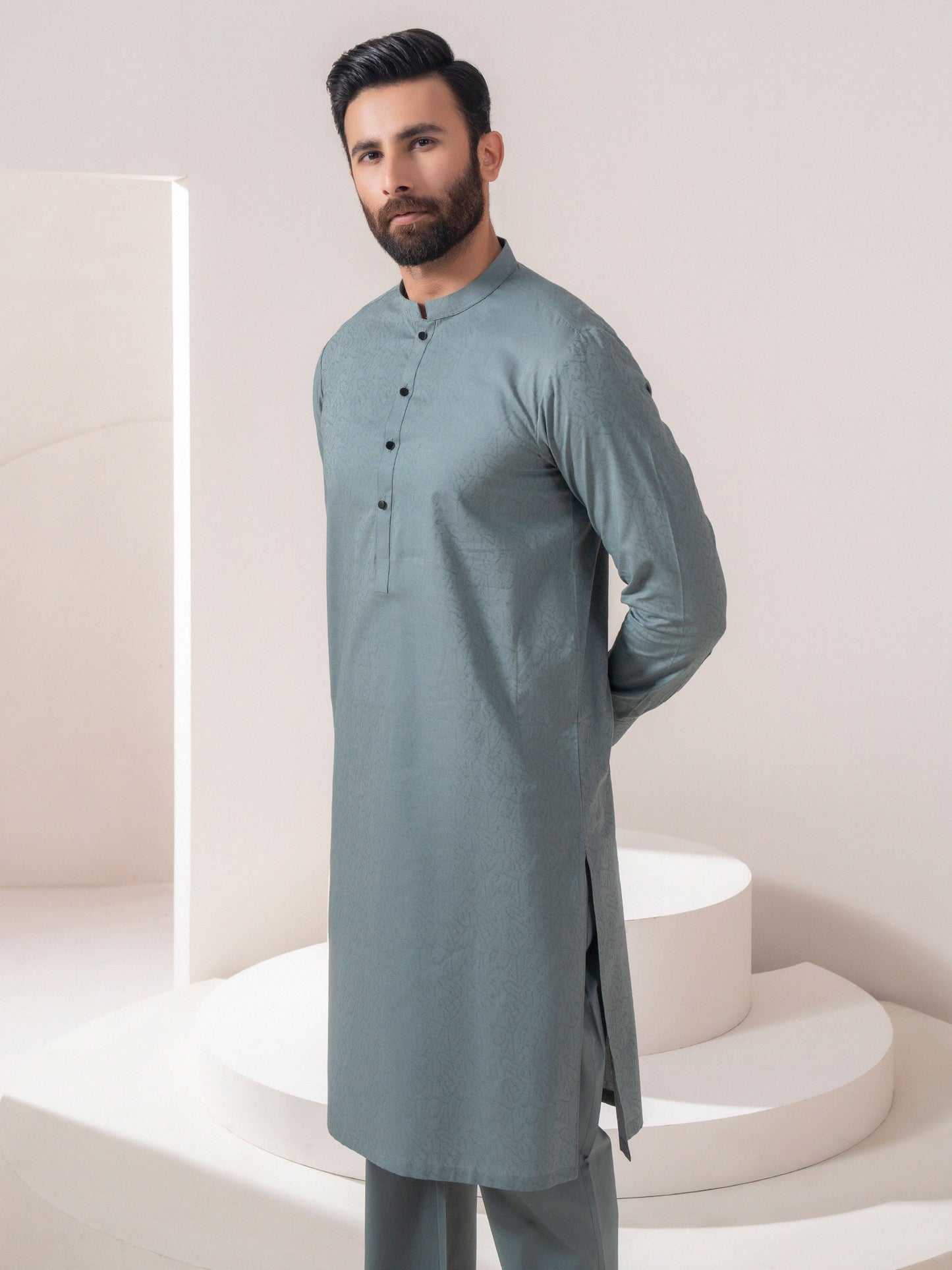 Self Jacquard Suit