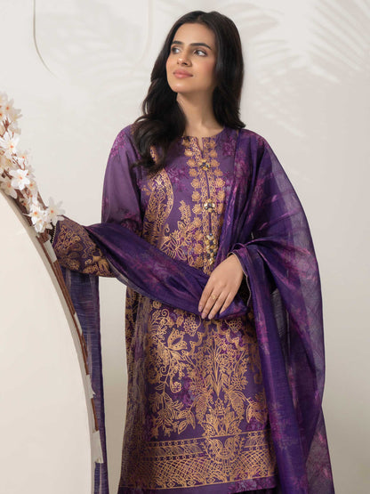 3 Piece Lawn Suit-Paste Print  (Pret)