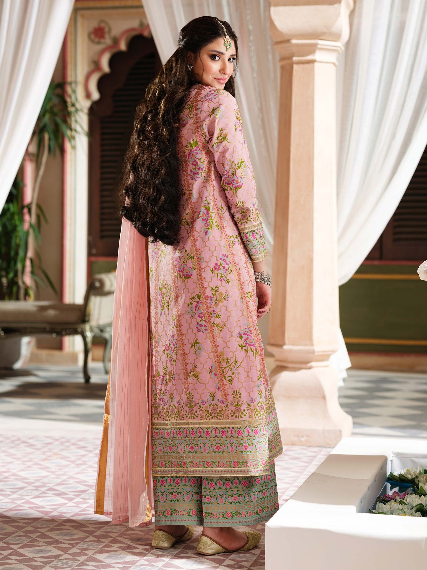 3 Piece Lawn Suit-Paste Print  (Pret)
