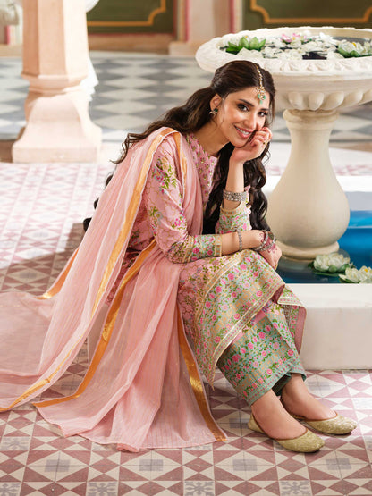 3 Piece Lawn Suit-Paste Print  (Pret)