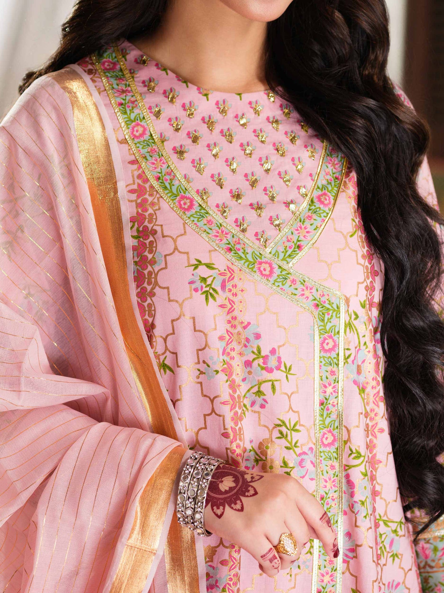 3 Piece Lawn Suit-Paste Print  (Pret)