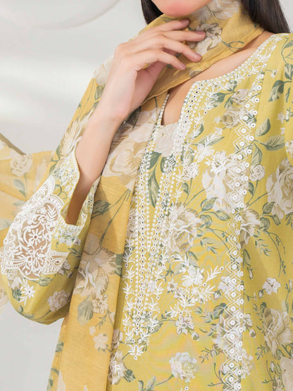 3 Piece Cambric Suit-Embroidered (Pret)