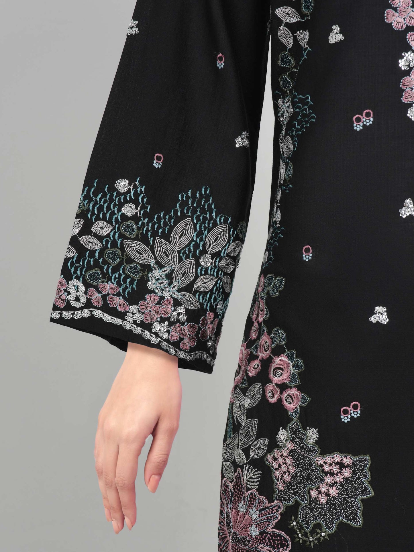 3 Piece Dobby Suit- Embroidered (Pret) DANIAL