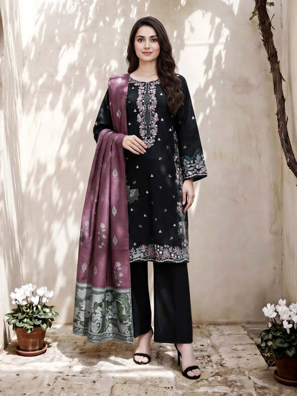 3 Piece Dobby Suit- Embroidered (Pret) DANIAL