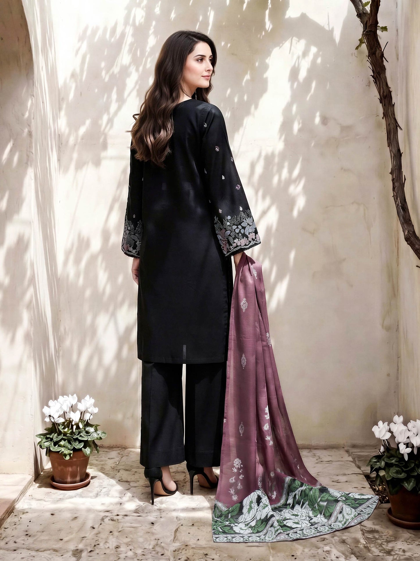 3 Piece Dobby Suit- Embroidered (Pret) DANIAL