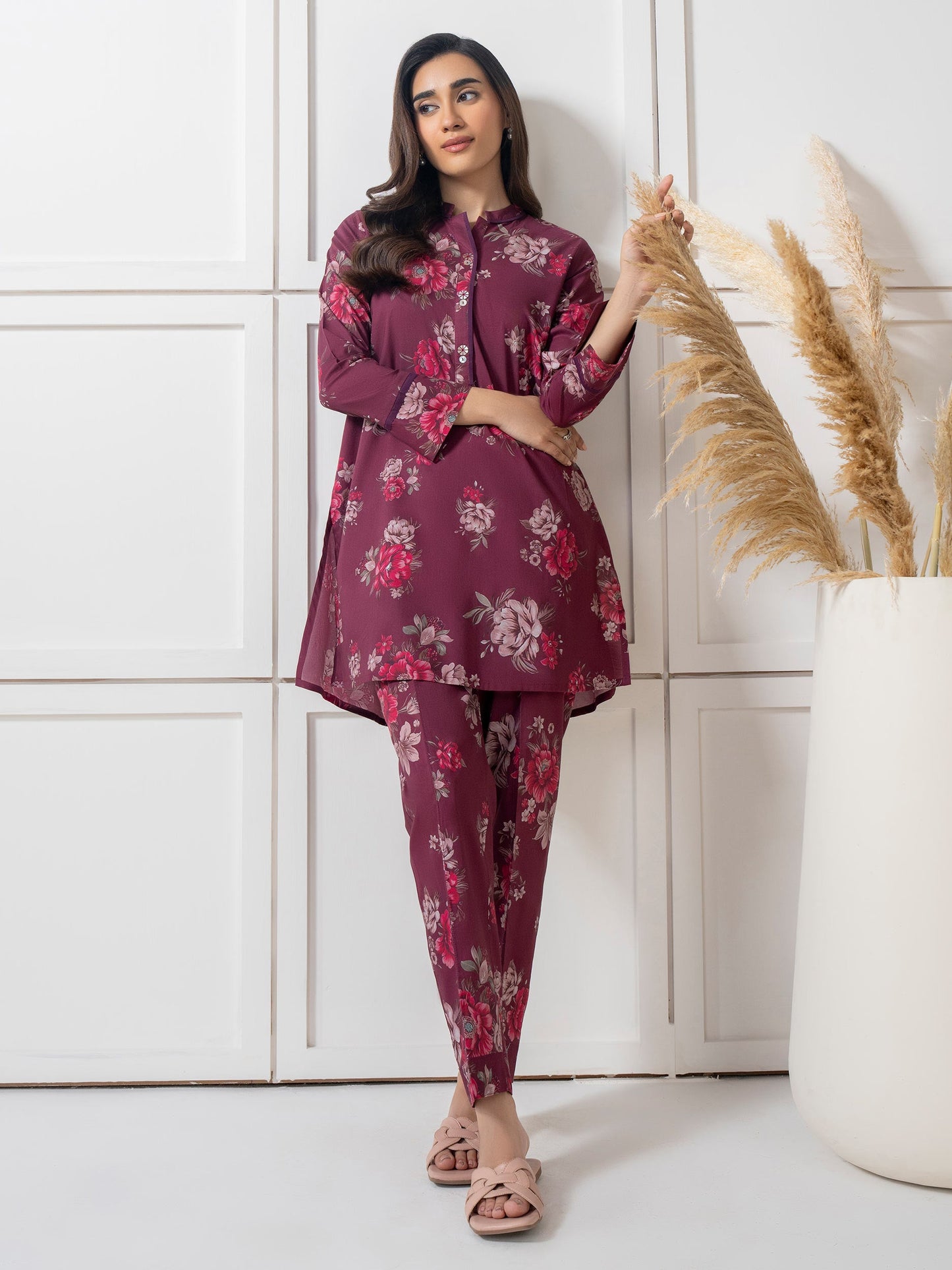 Cambric Co-ord Set-Printed (Pret)