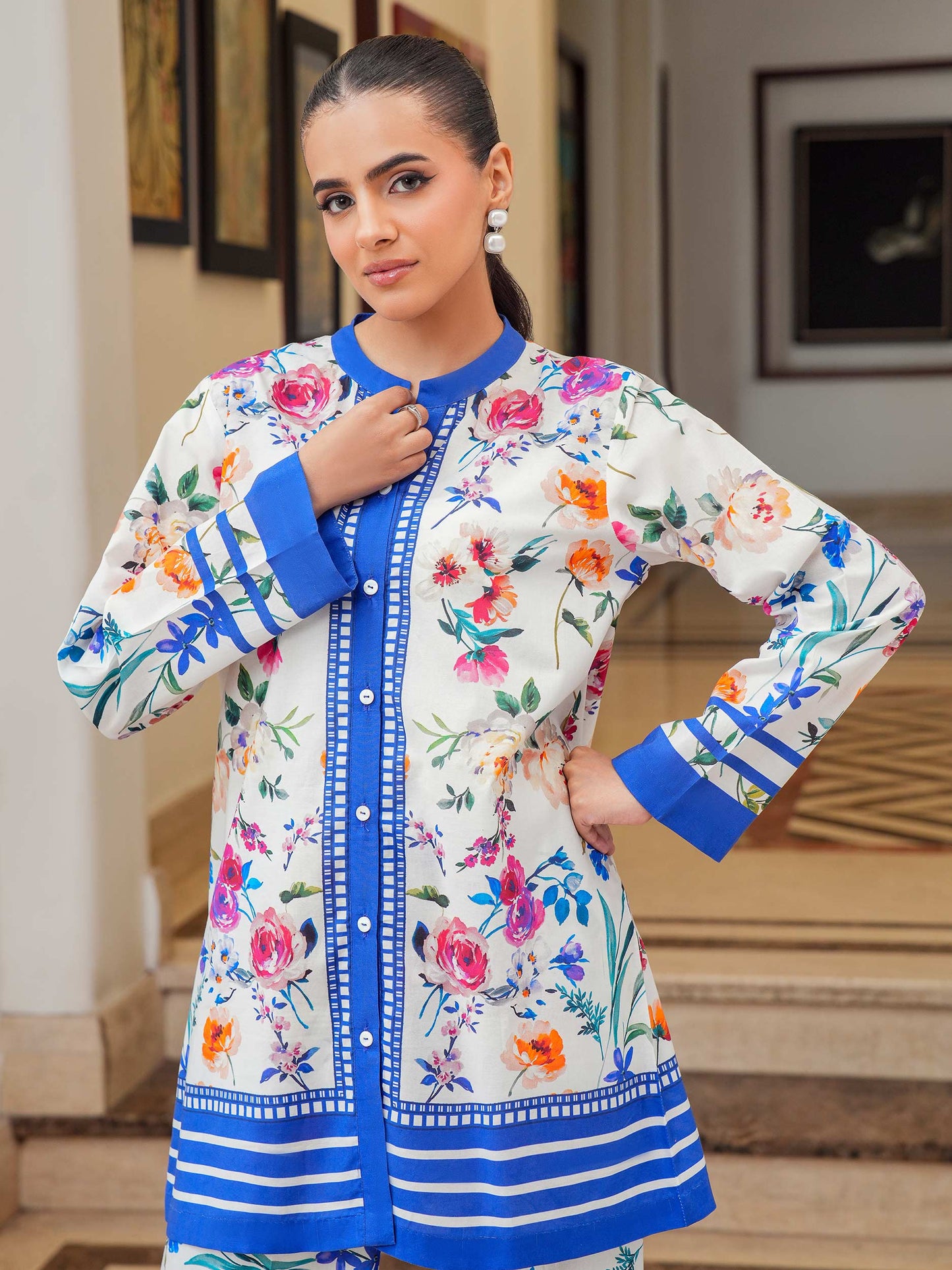Lawn Co-ord Set-Printed (Pret)