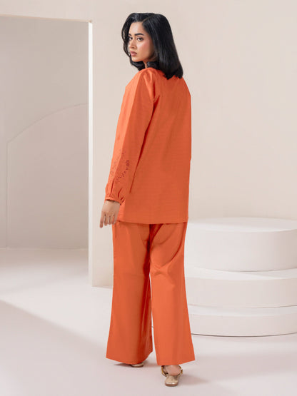 Lawn Co-ord Set-Embroidered (Pret)