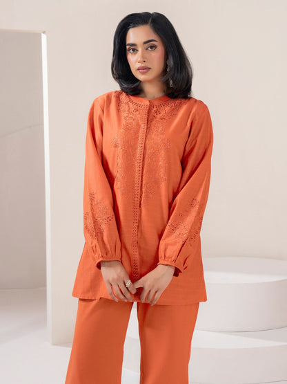 Lawn Co-ord Set-Embroidered (Pret)
