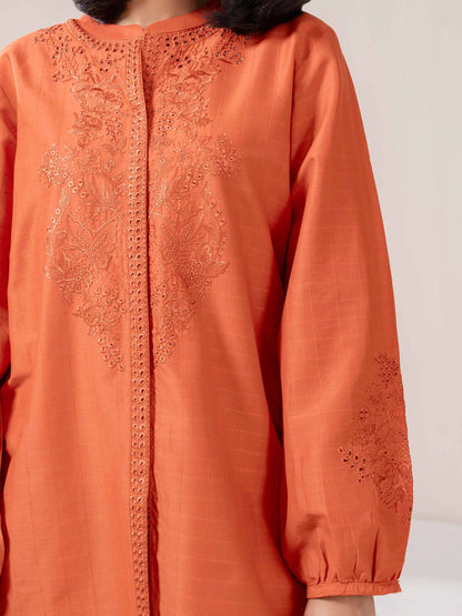 Lawn Co-ord Set-Embroidered (Pret)